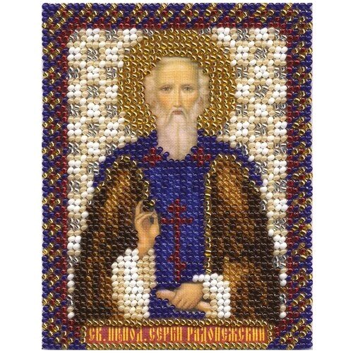 PANNA Набор для вышивания бисером Икона Святого Преподобного Сергия Радонежского 8.5 x 10.5 см (CM-1303) от компании М.Видео - фото 1