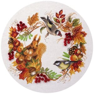 PANNA Набор для вышивания Осенний венок 29 х 29 см (PS-1615)