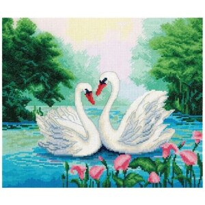 PANNA Набор для вышивания Пара лебедей 26 х 22 см (PT-7077)