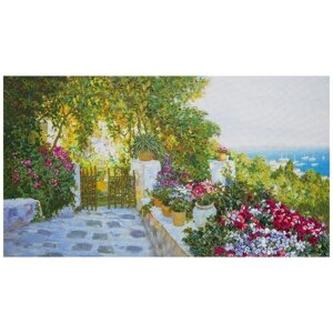PANNA Набор для вышивания Живая картина. Цветы над морем 33 x 19 см (JK-2103)