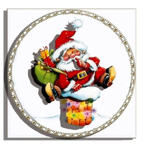 Папертоль «Дед Мороз на трубе», Магия хобби, 11x11 см от компании М.Видео - фото 1