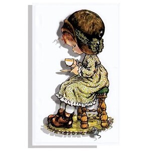 Папертоль «Девочка с чашкой», Магия хобби, 9x15 см