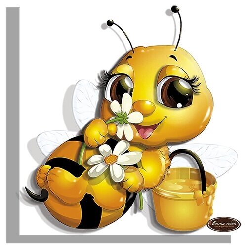 Папертоль «Пчелка с цветами», Магия хобби, 12x12 см от компании М.Видео - фото 1