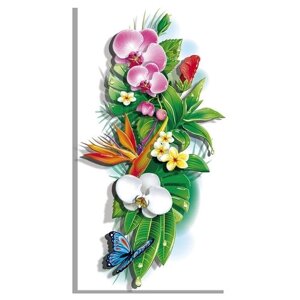 Папертоль «Тропические цветы - 2», Магия хобби, 20x38 см