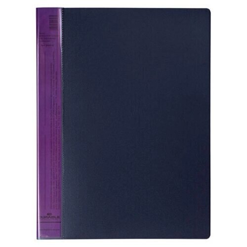 Папка Durable Duralook Color, с 40 впаянными карманами, А4, корешок 25 мм, полипропилен Фиолетовый от компании М.Видео - фото 1