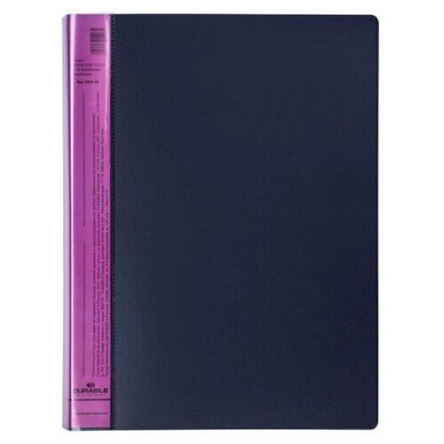 Папка Durable Duralook Color, с 40 впаянными карманами, А4, корешок 25 мм, полипропилен Розовый от компании М.Видео - фото 1