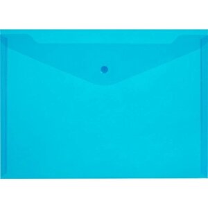 Папка-конверт Attache на кнопке А4 синяя 0.12 мм 10 штук в упаковке, 859088