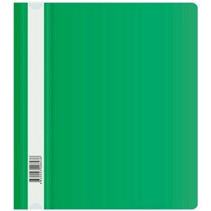 Папка-скоросшиватель Бюрократ Люкс -PSL20A5GRN A5 прозрач. верх. лист пластик зеленый 0.14/0.18 11132098 0.016 кг бюрократ