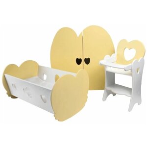 PAREMO Набор Мини кукольной мебели для детской (PFD120M) желтый