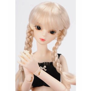 Парик Dollmore Ann Hair Style Wig Blonde Wig (Энн с двумя косичками блонд размер 17,5-20 см для кукол Доллмор)