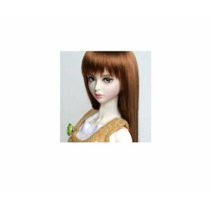 Парик Iplehouse IHW_M006 (Длинные прямые волосы с чёлкой светло-каштановые размер 20-25 см для кукол Иплхаус)