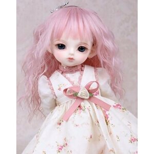 Парик Luts CDW-33 For Honey Delf (Волнистый парик цвет розовый размер 15-18 см для кукол Латс)