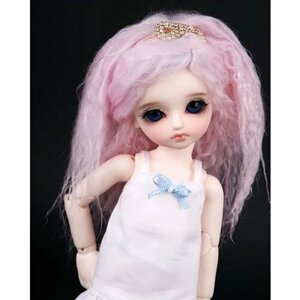 Парик Luts HWW-04 For Honey Delf (Розовый парик размер 15-18 см для кукол Латс)