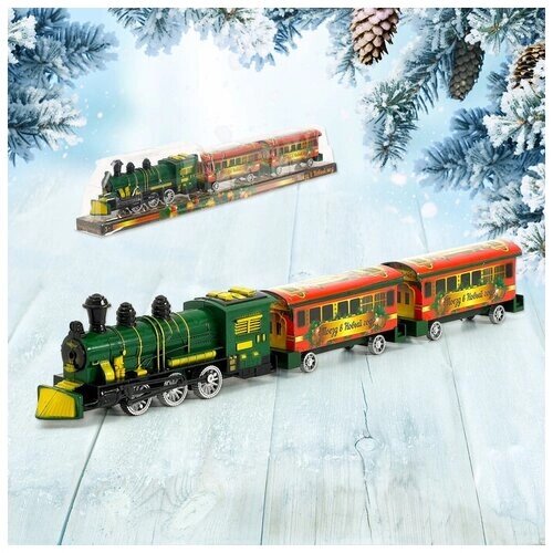 Паровоз инерционный «Поезд в Новый Год», цвета микс от компании М.Видео - фото 1
