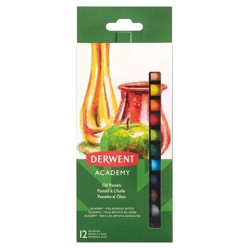 Пастель для рисования Derwent Academy Oil Pastel 12 цветов от компании М.Видео - фото 1