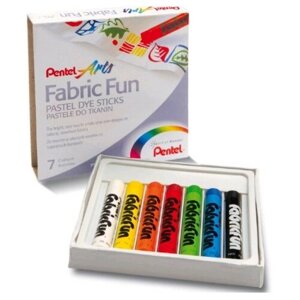 Пастель для ткани Pentel FabricFun Pastels, 7 цветов, 8/60 мм