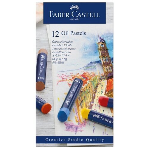 Пастель масляная Faber-Castell "Oil Pastels", 12 цветов, картон. упаковка от компании М.Видео - фото 1