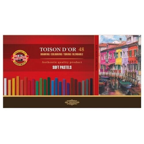 Пастель сухая художественная 48 цветов, Soft Koh-I-Noor TOISON D`OR 8586 от компании М.Видео - фото 1