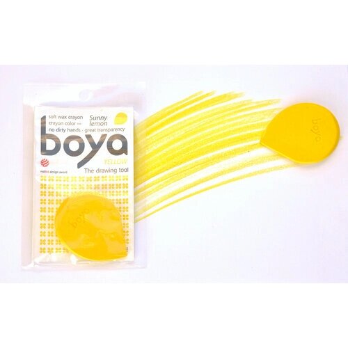 Пастель восковая для рисования Boya, мелок 9 х 14,5 см лимонно-желтый BOYA d. o.o. 1 SET/SUNNY LEMON YELLOW от компании М.Видео - фото 1