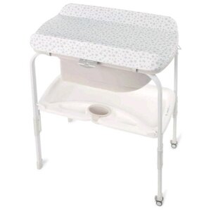 Пеленальный столик JANE с матрасиком и ванной Flip, Glitter