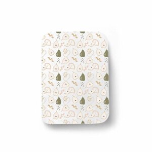 Пеленка на резинке OLANT BABY для овального матраса 93х70 см, "A perfect pear"