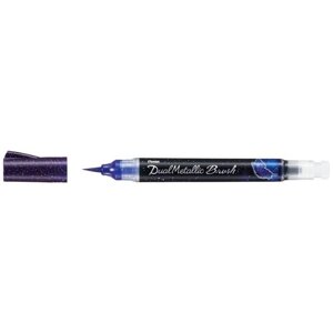 Pentel Маркер-кисть с подкачкой чернил Dual Metallic Brush, violet/metallic blue