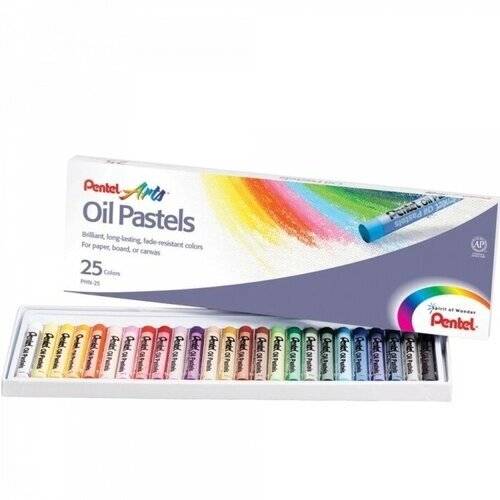 Pentel Пастель масляная, 25 цветов, Pentel 8/60 мм, в картоне от компании М.Видео - фото 1