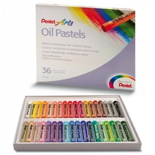 Pentel Пастель масляная, 36 цветов, Pentel, 8/60 мм, в картоне от компании М.Видео - фото 1
