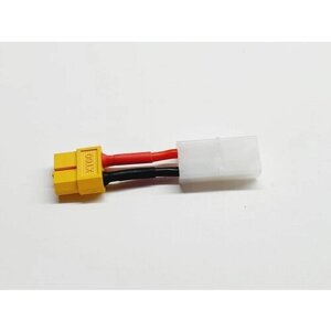 Переходник TAMIYA plug на XT60 (папа / мама) 142 разъем KET-2P L6.2-2P Тамия на ХТ60 желтый XT-60 адаптер штекер силовой провод коннектор запчасти