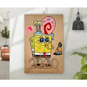 Перекидной календарь на 2020 год Губка Боб, SpongeBob №14, А3