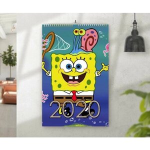 Перекидной календарь на 2020 год Губка Боб, SpongeBob №19, А3
