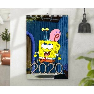 Перекидной календарь на 2020 год Губка Боб, SpongeBob №4, А3