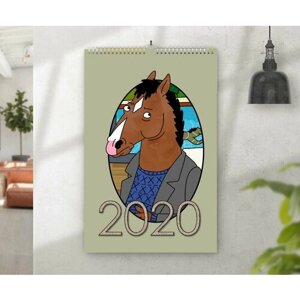 Перекидной календарь на 2020 год Конь БоДжек, BoJack Horseman №21, А3
