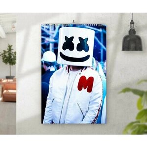 Перекидной календарь на 2020 год Marshmello, Маршмэллоу №14, А4