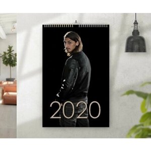 Перекидной календарь на 2020 год Златан Ибрагимович, Zlatan Ibrahimovic №12, А3