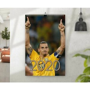 Перекидной календарь на 2020 год Златан Ибрагимович, Zlatan Ibrahimovic №6, А4