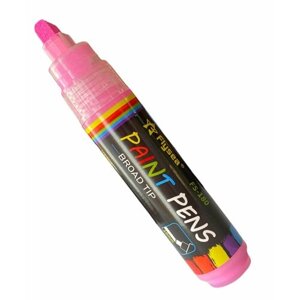 Перманентный помповый маркер с краской архивного качества для граффити, стрит-арта, теггинга, каллиграфии, скетча Flysea FS-180, 10 мм, цвет розовый