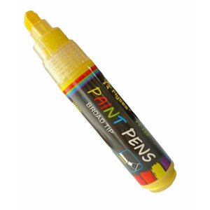 Перманентный помповый маркер с краской архивного качества для граффити, стрит-арта, теггинга, каллиграфии, скетча Flysea FS-180, 10 мм, цвет желтый
