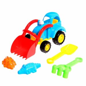 Песочный набор «Трактор», 5 предметов, цвета микс (комплект из 2 шт)