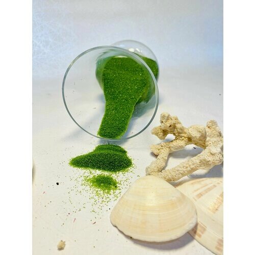 Песок мраморный для декора и творчества (2 кг) Цвет зелёный (темный) от компании М.Видео - фото 1