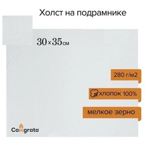 Холст на картоне хлопок 100% 30*35 см 3 мм акрил грунт м/з 280 г/м2 Calligrata К в Москве от компании М.Видео