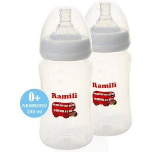 Две противоколиковые бутылочки для кормления Ramili Baby 240MLX2 в Москве от компании М.Видео