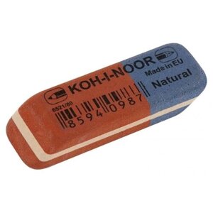 Комплект 50 штук, Ластик KOH-I-NOOR 6521/80, 41х14х8мм для графита и чернил сине-красный в Москве от компании М.Видео
