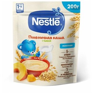 Каша молочная пшеничная с тыквой для продолжения прикорма Nestlé 200г в Москве от компании М.Видео