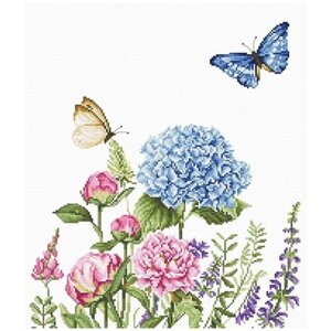 Luca-S Набор для вышивания Летние цветы и бабочки 26,5 х 31,5 см (BA2360) в Москве от компании М.Видео