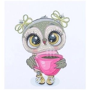Алмазная вышивка на пяльцах "Сова с кружкой" 7422039 в Москве от компании М.Видео