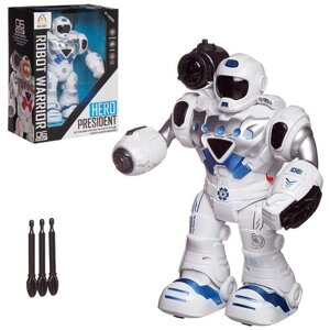 Робот Junfa Герой, электромеханический свет, звук, бело-голубой WB-02424/бело-голубой в Москве от компании М.Видео