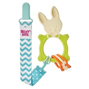 Прорезыватель ROXY-KIDS Bunny teether зеленый в Москве от компании М.Видео