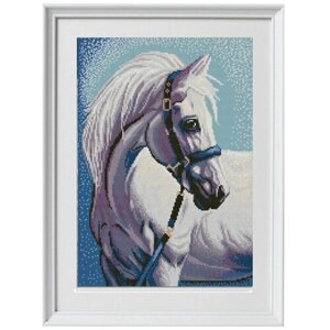 Рисунок на ткани (Бисер) конёк арт. 1304 Белая лошадь 29х39 см в Москве от компании М.Видео