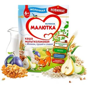 Каша молочная Малютка Мультизлаковая с фруктами, 220г в Москве от компании М.Видео